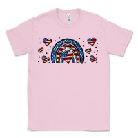 Bubblegum Pink american flag rainbow 16oz libbey cup Classic Tee - HRA Design Shop
