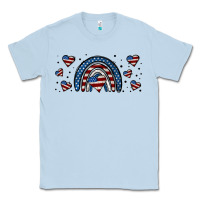 Dusty Blue american flag rainbow 16oz libbey cup Classic Tee - HRA Design Shop