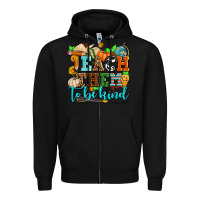 Black teach them to be kind with pumpkins and fall Zipper Hoodie - AdoDesignShop