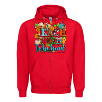 Red teach them to be kind with pumpkins and fall Zipper Hoodie - AdoDesignShop