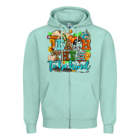 Seafoam teach them to be kind with pumpkins and fall Zipper Hoodie - AdoDesignShop