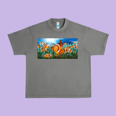 Clown Fish  License Plate Urban Heavy Tee Designed By Barkaloodesign
