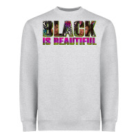 Heather Grey black is beautiful neon Heavyweight Sweatshirt - texasbilliewilder