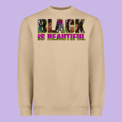 Heavyweight Sweatshirt black is beautiful neon