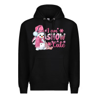 Black i am snow cute pink bbs Premium Hoodie - BundleAndBundleShop