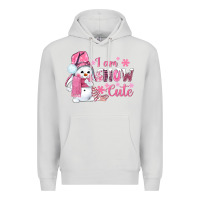 Dove Grey i am snow cute pink bbs Premium Hoodie - BundleAndBundleShop