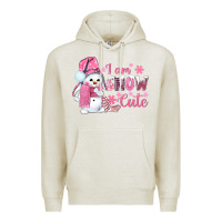 Oatmeal Heather i am snow cute pink bbs Premium Hoodie - BundleAndBundleShop