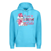 Ocean Blue i am snow cute pink bbs Premium Hoodie - BundleAndBundleShop