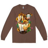 Chestnut simmental cow bobba cup Long Sleeve Tee - FaDigitalArtStudio