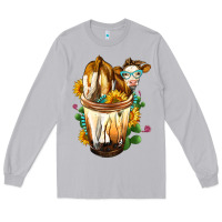 Moon Dust simmental cow bobba cup Long Sleeve Tee - FaDigitalArtStudio
