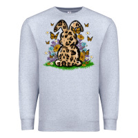 Heather Grey western floral bunny Premium Sweatshirt - MaliasSmallBusiness