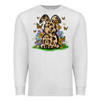 Oatmeal Heather western floral bunny Premium Sweatshirt - MaliasSmallBusiness