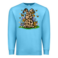 Ocean Blue western floral bunny Premium Sweatshirt - MaliasSmallBusiness
