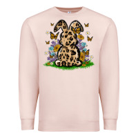 Pale Pink western floral bunny Premium Sweatshirt - MaliasSmallBusiness