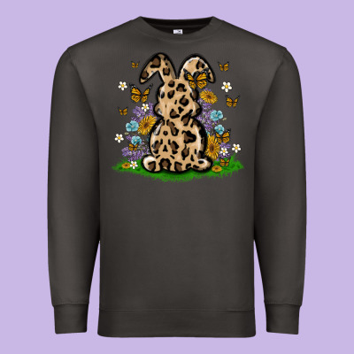 Western Floral Bunny Premium Sweatshirt Designed By Maliassmallbusiness