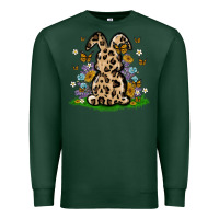 Sports Green western floral bunny Premium Sweatshirt - MaliasSmallBusiness