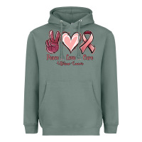 Sage Peace Love Cure Uterine Cancer Heavyweight Hoodie - Jasminsmagicworld