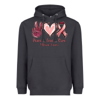 Smoke Peace Love Cure Uterine Cancer Heavyweight Hoodie - Jasminsmagicworld