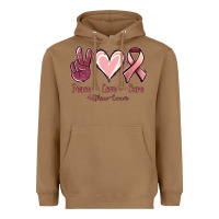 Toasted Coconut Peace Love Cure Uterine Cancer Heavyweight Hoodie - Jasminsmagicworld