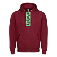 Burgundy dinosaur ankylosaurus pen wrap Zipper Hoodie - Artiststas