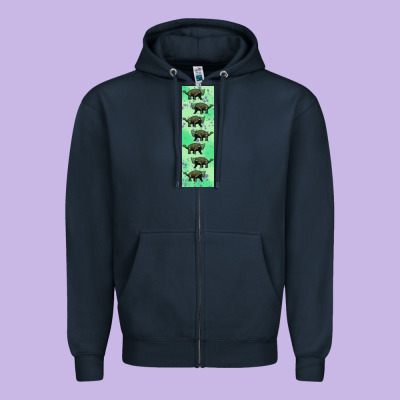 Dinosaur Ankylosaurus Pen Wrap Zipper Hoodie Designed By Artiststas