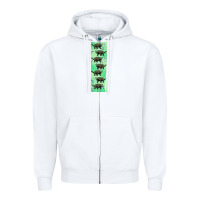 White dinosaur ankylosaurus pen wrap Zipper Hoodie - Artiststas