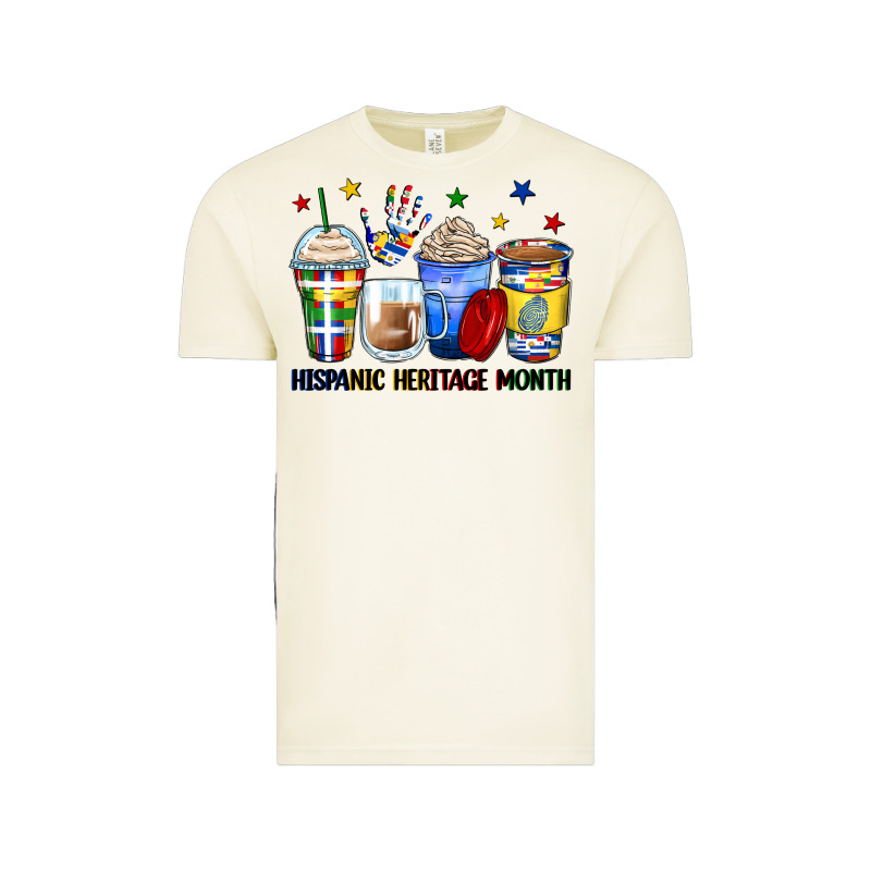 Hispanic Heritage Month Coffee Cups Vintage Tee by Zillion Design Studio | Teevron