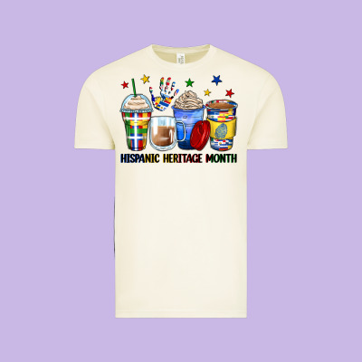 Hispanic Heritage Month Coffee Cups Vintage Tee Designed By Zillion Design Studio