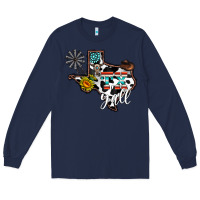 Navy tx yall western Long Sleeve Tee - CowhideDigitalArt