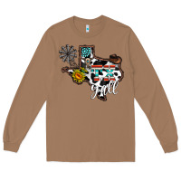Toasted Coconut tx yall western Long Sleeve Tee - CowhideDigitalArt