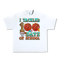 White i tackled 100 days of school basketball Urban Heavy Tee - Zillion Design Studio