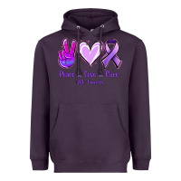Peace Love Cure All Cancers Heavyweight Hoodie | Teevron