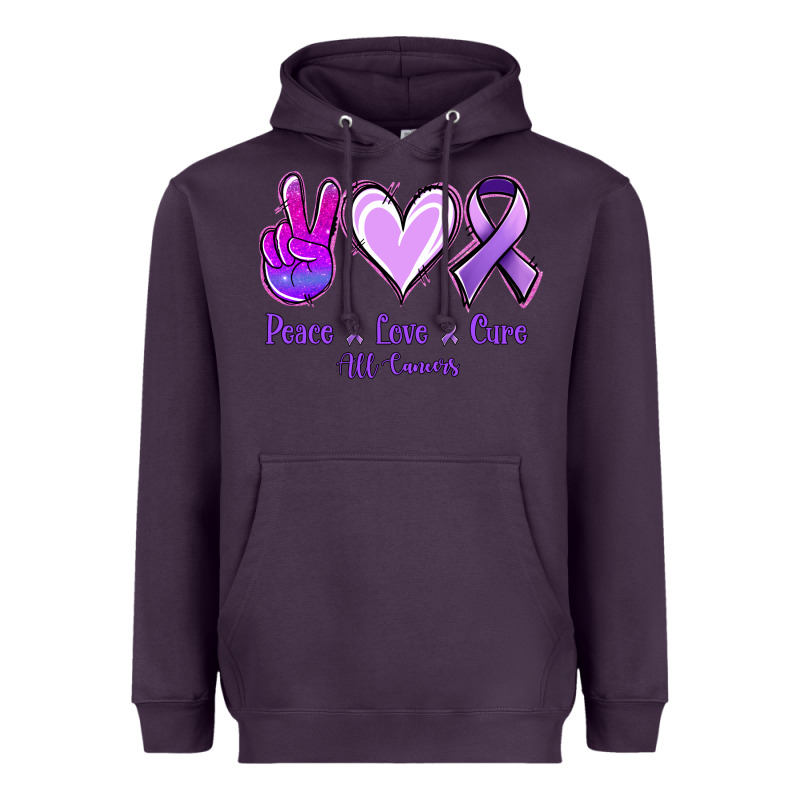 Peace Love Cure All Cancers Heavyweight Hoodie by Jasminsmagicworld | Teevron