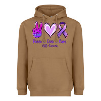 Toasted Coconut Peace Love Cure All Cancers Heavyweight Hoodie - Jasminsmagicworld