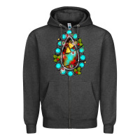 Charcoal Heather gemstone christmas Zipper Hoodie - JahusDesignShop