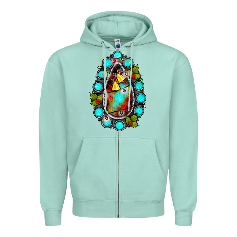Gemstone Christmas Zipper Hoodie by JahusDesignShop | Teevron
