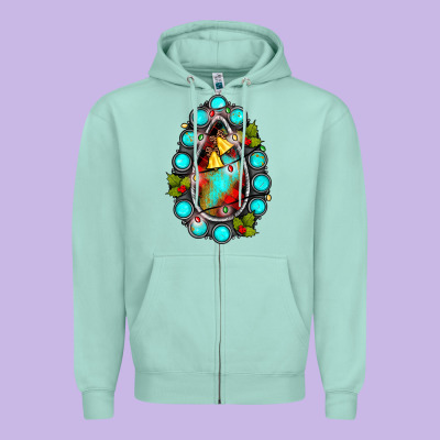 Gemstone Christmas Zipper Hoodie Designed By Jahusdesignshop