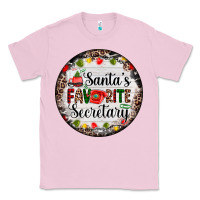 Bubblegum Pink christmas santas favorite secretary    light Classic Tee - AdoDesignShop