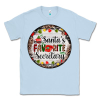Dusty Blue christmas santas favorite secretary    light Classic Tee - AdoDesignShop