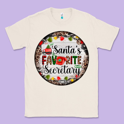 Christmas Santas Favorite Secretary    Light Classic Tee Designed By Adodesignshop