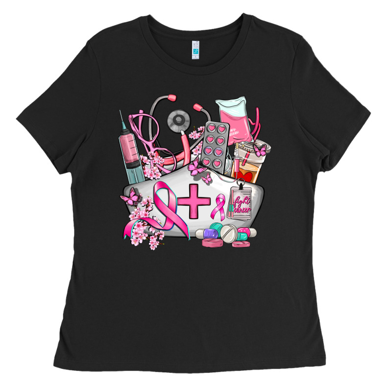 Nurse Cancer Ladies Tee by AdoDesignShop | Teevron