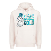 Pale Pink i'm so freaking cold bbs Premium Hoodie - BundleAndBundleShop