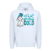 White i'm so freaking cold bbs Premium Hoodie - BundleAndBundleShop