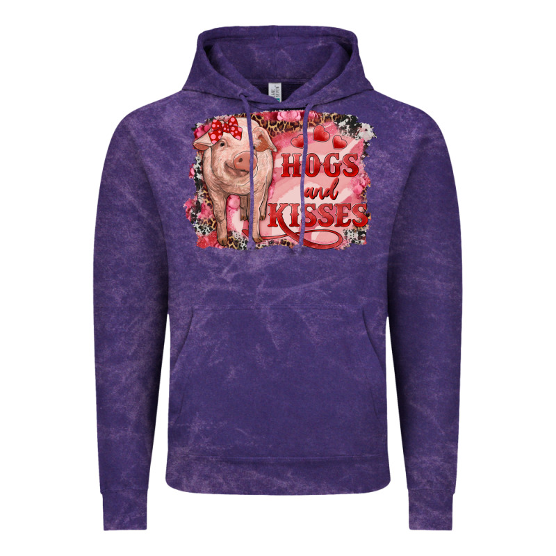 Valentines Day Pig Hogs And Kisses Vintage Hoodie by RanaPortraitStore | Teevron