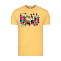 Vintage Mustard hairstylist coffee cups Vintage Tee - Zillion Design Studio
