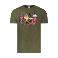 Vintage Olive hairstylist coffee cups Vintage Tee - Zillion Design Studio