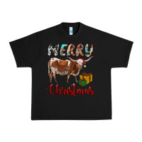 Black Texas Longhorn Merry Christmas Urban Heavy Tee - RanaPortraitStore