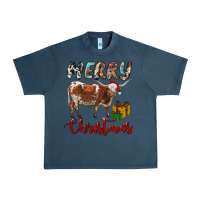 Midnight Navy Texas Longhorn Merry Christmas Urban Heavy Tee - RanaPortraitStore
