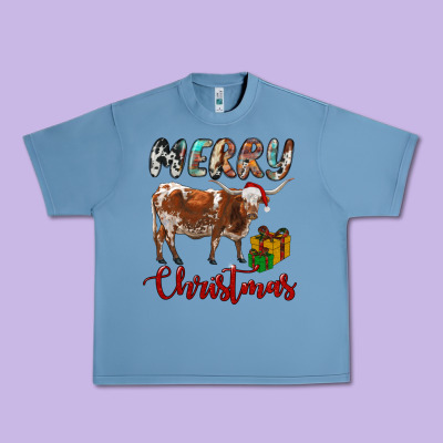 Texas Longhorn Merry Christmas Urban Heavy Tee Designed By Ranaportraitstore