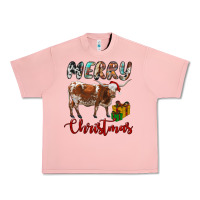 Salmon Texas Longhorn Merry Christmas Urban Heavy Tee - RanaPortraitStore
